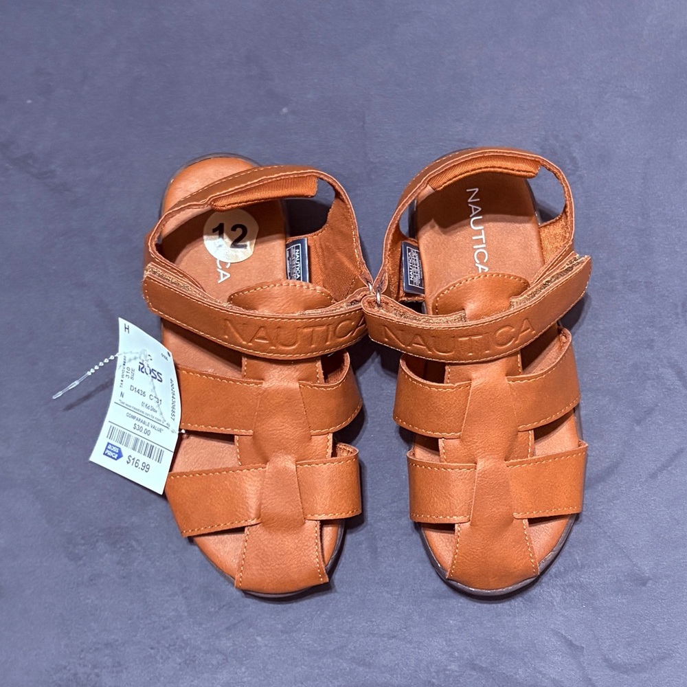 Nautica Boys Cognac Sandals